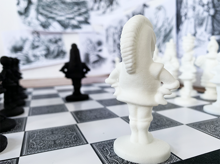 KNIGHT - Alice's Adventures in Wonderland 3d printed White Knight (back)