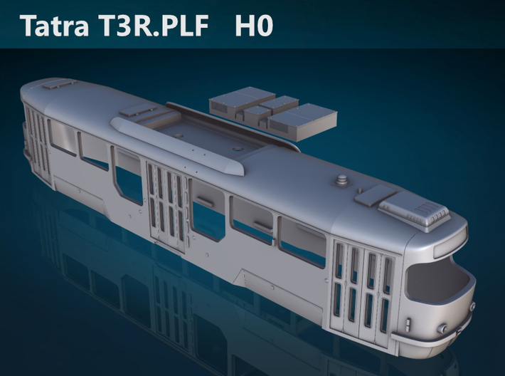 T3R.PLF H0 [body] 3d printed Tatra T3R.PLF H0 top rendering