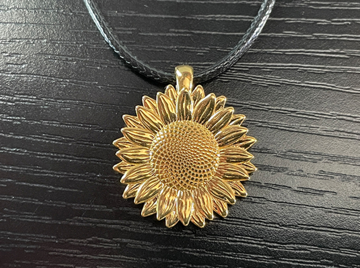 Sunflower Pendant 3d printed 