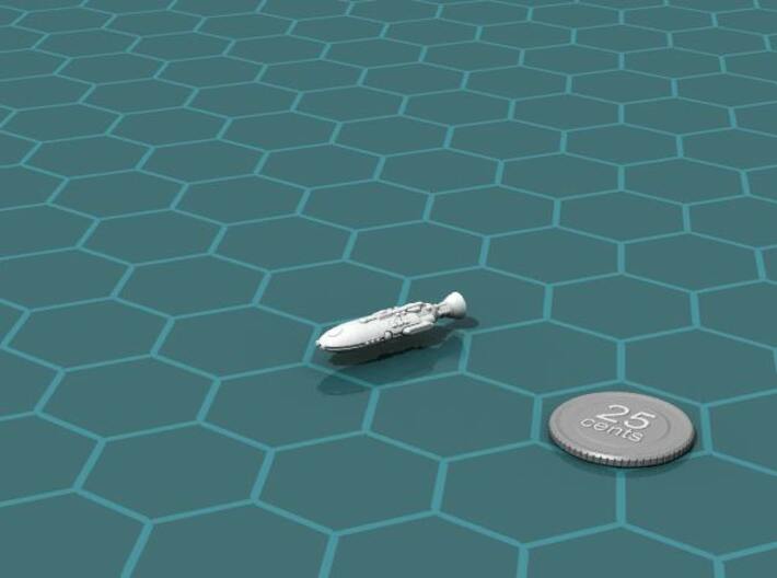 Karelian Frigate 3d printed Render of the model, with a virtual quarter for scale.
