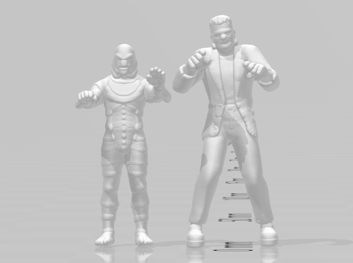 Frankenstein monster HO scale 20mm miniature model 3d printed 