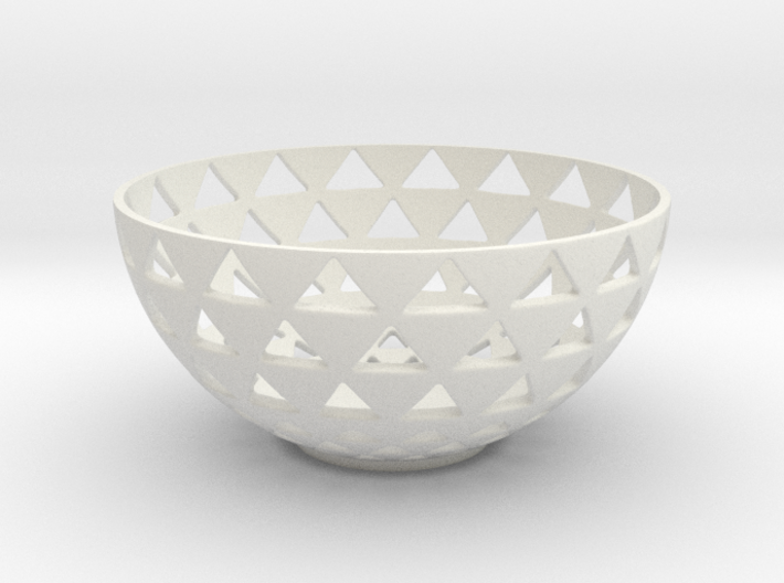 triangles bowl 3d printed