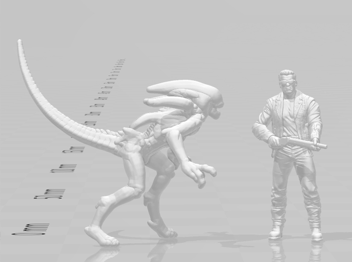Alien Spitter HO scale 20mm miniature model scifi 3d printed 