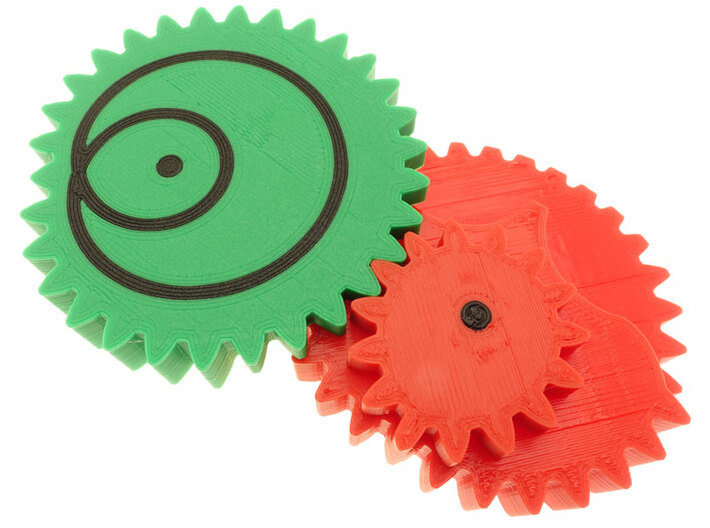 Spinor Gears 3d printed 