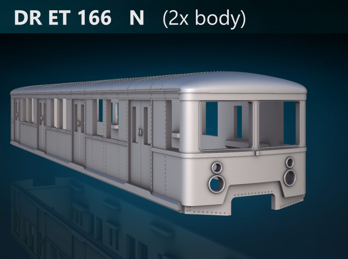 DR ET 166 N [2x body] 3d printed DR ET 166 N front view rendering