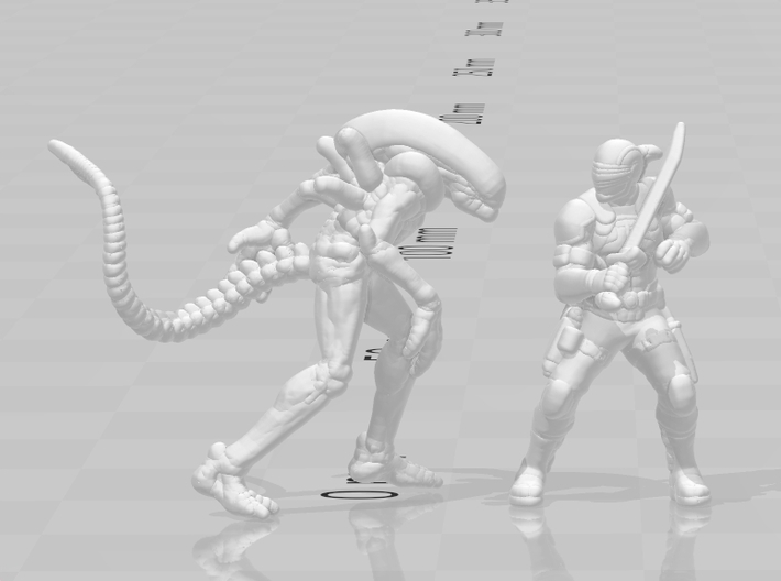 Snake Eyes HO scale 20mm miniature model figure wh 3d printed 