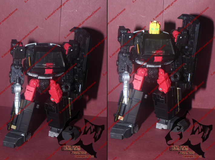 ER Ironhide DK Guard Titanmaster Conversion 3d printed Head OFF, Head ON!