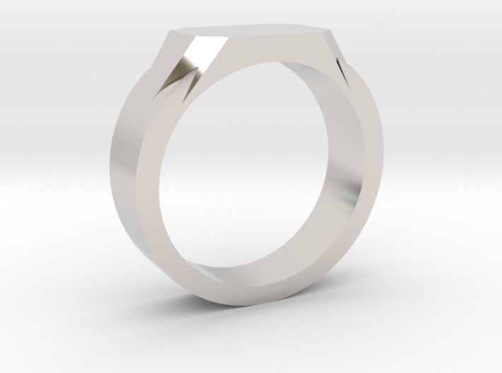 Rectangular signet band, all sizes multisize 3d printed