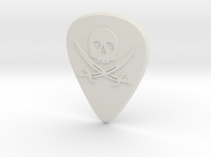 guitar pick_Pirate Skull 3d printed