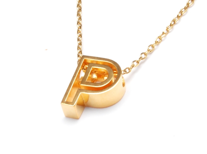 P Letter Pendant (Necklace) 3d printed 