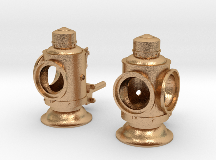 Bell Bottom Engine &amp; Tender Lamps 3d printed