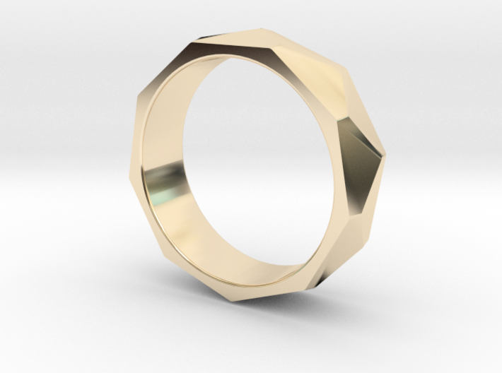 Faceted ring All sizes, multisize 3d printed