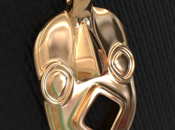 Jewelry African Bwa Mask Pendant 3d printed 