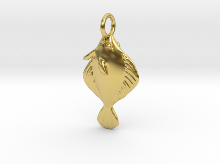 Amphistium Fish Pendant - Paleontology Jewelry 3d printed
