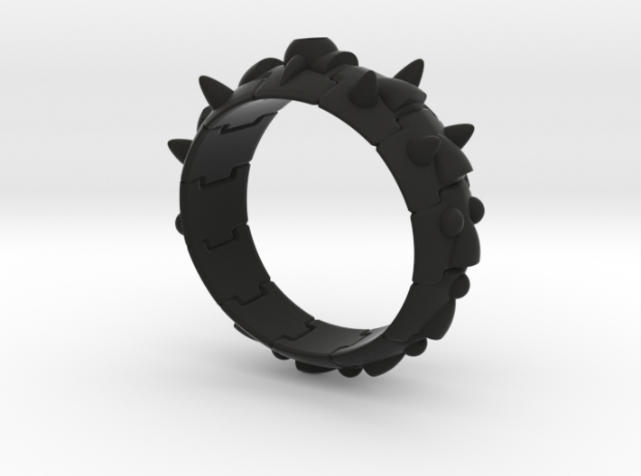 Armor Ring 01 (with the hole which sets the stone) 3d printed