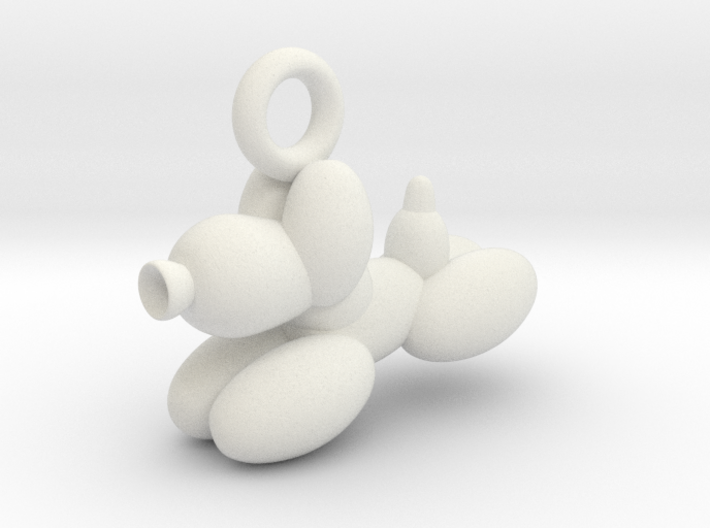 Dog Pendant Balloon Style Laying Down Position 3d printed