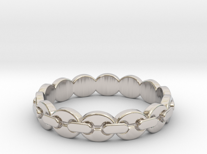 Coffee bean chain ring all sizes, multisize 3d printed