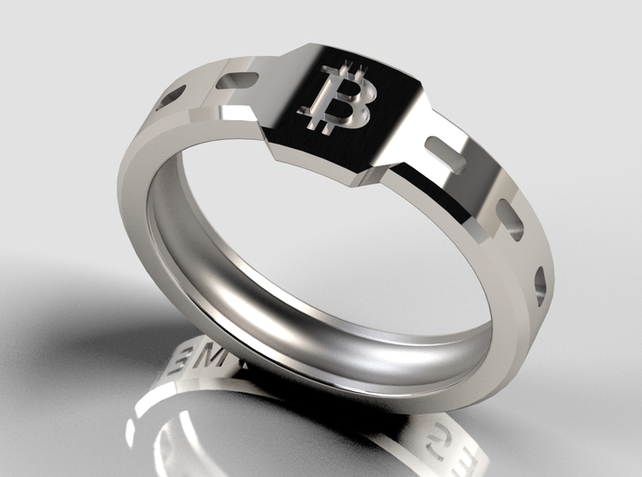 Bitcoin Ring 3d printed