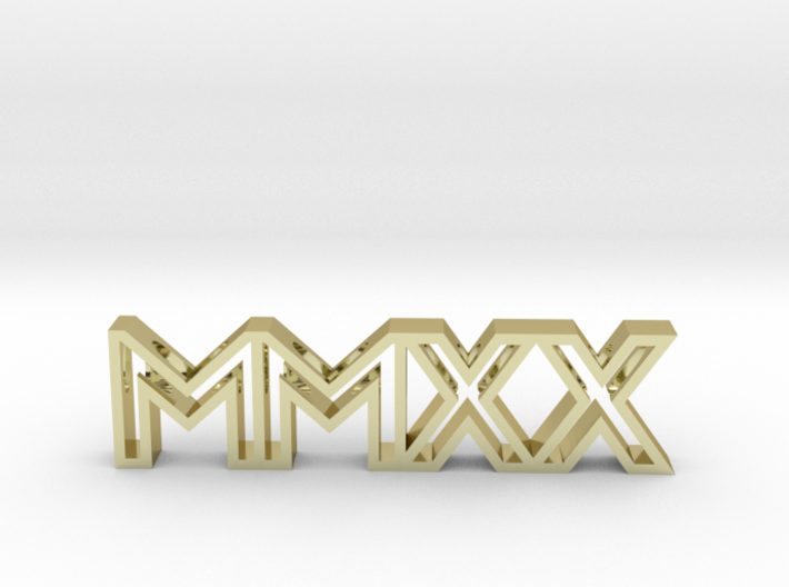 MMXX Pendant (Necklace) 3d printed