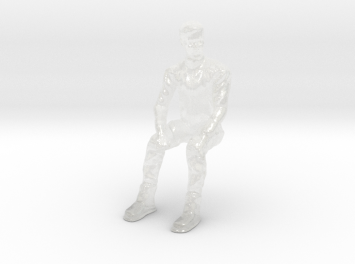 Lost in Space J2 Don Seated Silver - PL 3d printed