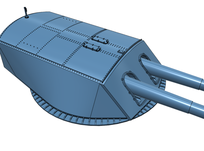 1/72 New York-class 14"/45 cal. Turret 1, 3 or 5 3d printed Barrels available separately.