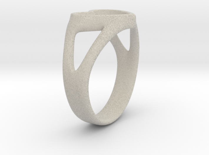 Caterina Heart ring 3d printed