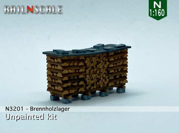 Brennholzlager (N 1:160)  3d printed 