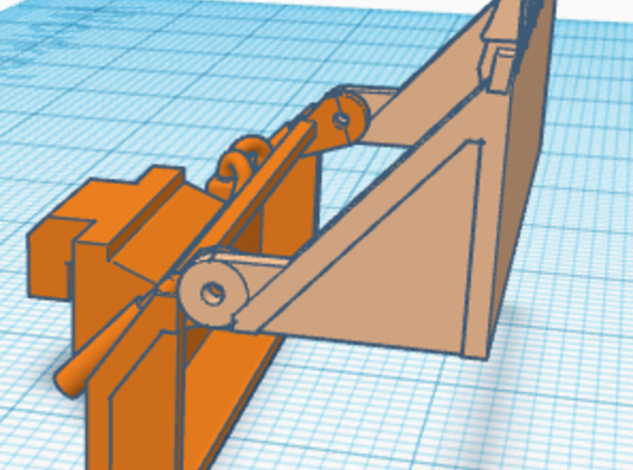 1/87th 4 in 1 bucket for a skid steer 3d printed 