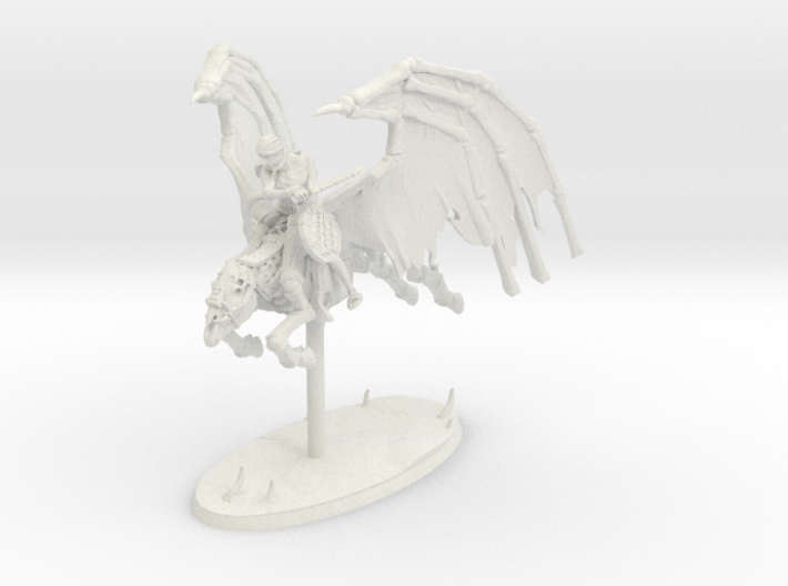 Undead Pegasus with Plague Rider 3d printed