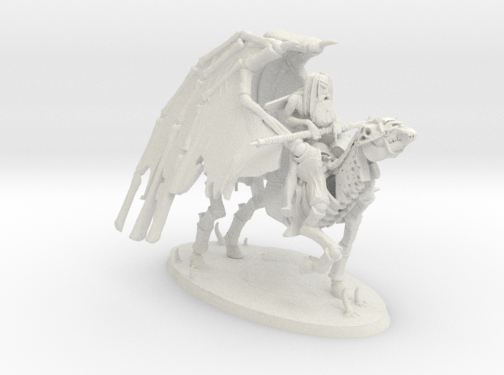 Undead Pegasus with Plague Rider 3d printed