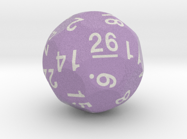 d26 Sphere Dice &quot;Lexicographically Truncated&quot; 3d printed