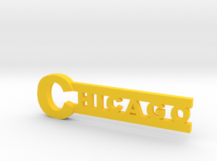 Chicago necklace pendant 3d printed