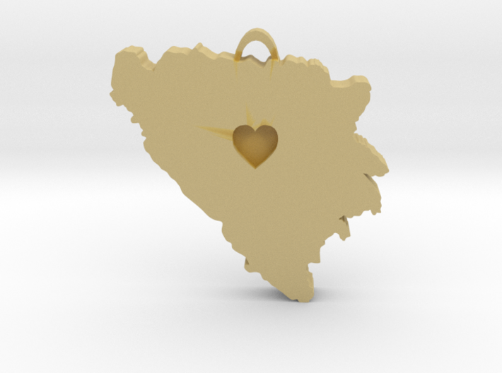 Bosnia Is My Heart pendant 3d printed