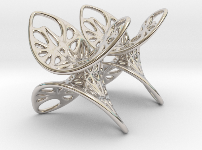 Geometric Butterfly Earrings 3d printed