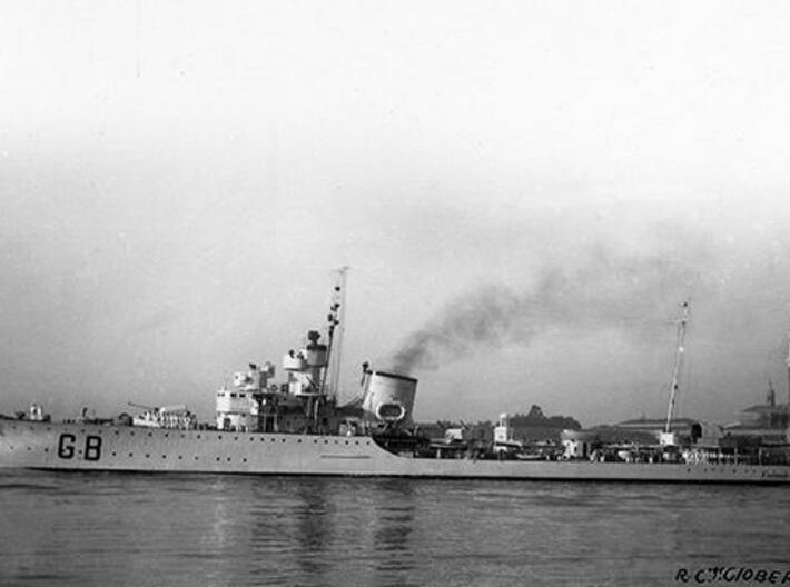Nameplate Vincenzo Gioberti 3d printed Oriani-class destroyer Vincenzo Gioberti.