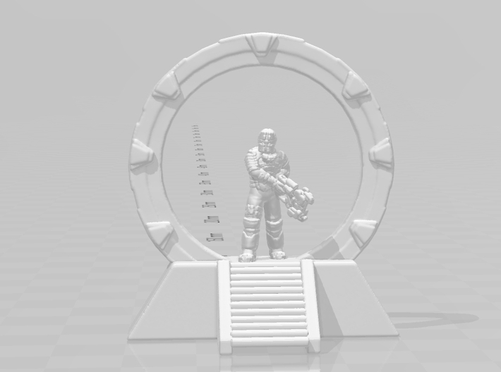 Stargate Portal HO scale 20mm miniature terrain 3d printed 