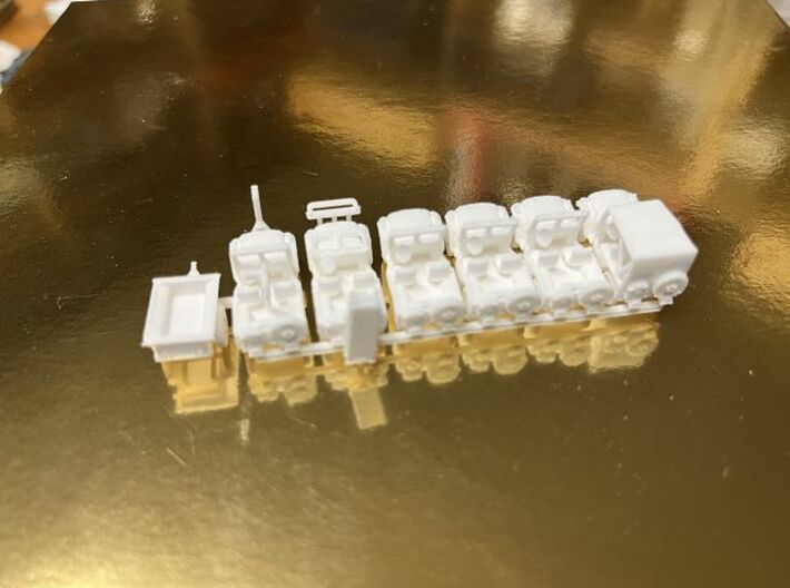 1/144 set of several Jeep US Army 3d printed 