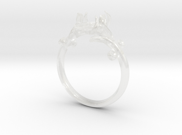 Flower Ring Design 3D Printed Plastic Resin Model 3d printed