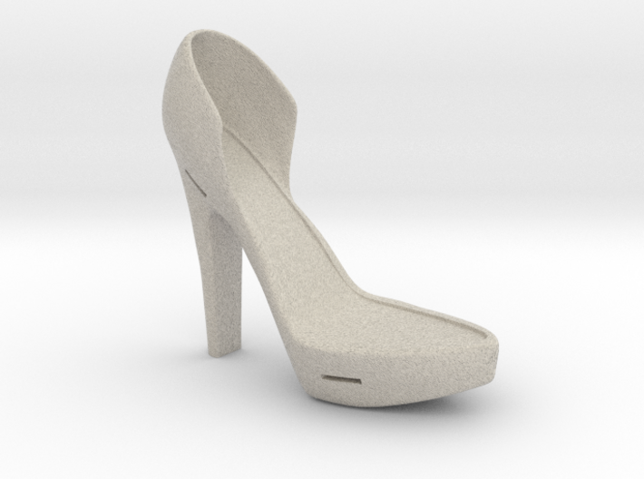 Right Leather Strap High Heel 3d printed