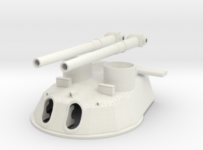 1/100 HMS twin 15-inch (381 mm) turret 2 3d printed