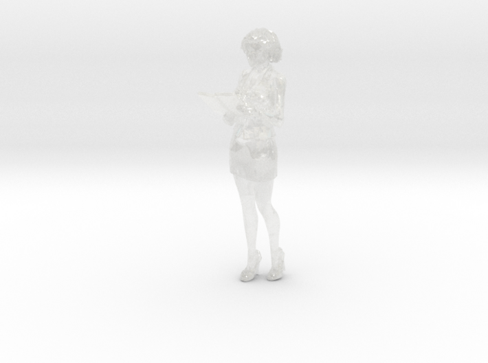 S Scale Woman with Notepad 3d printed