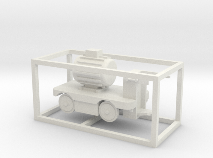 E-Karren Flachwagen E-Motor D - 1:87 H0 3d printed