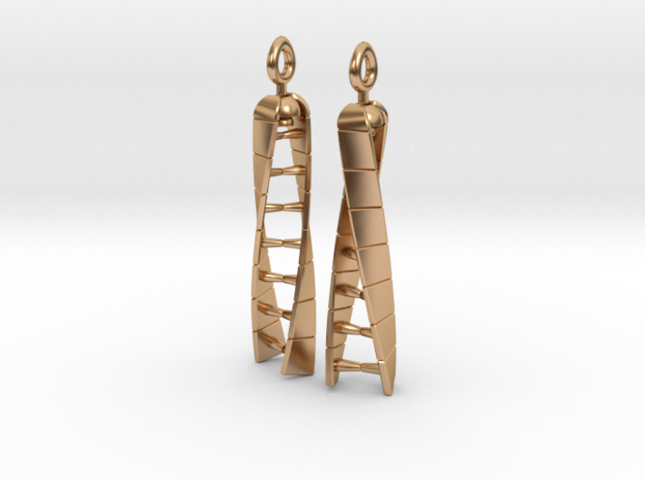 DNA Earrings - Spinners - Mirrored Pair 3d printed