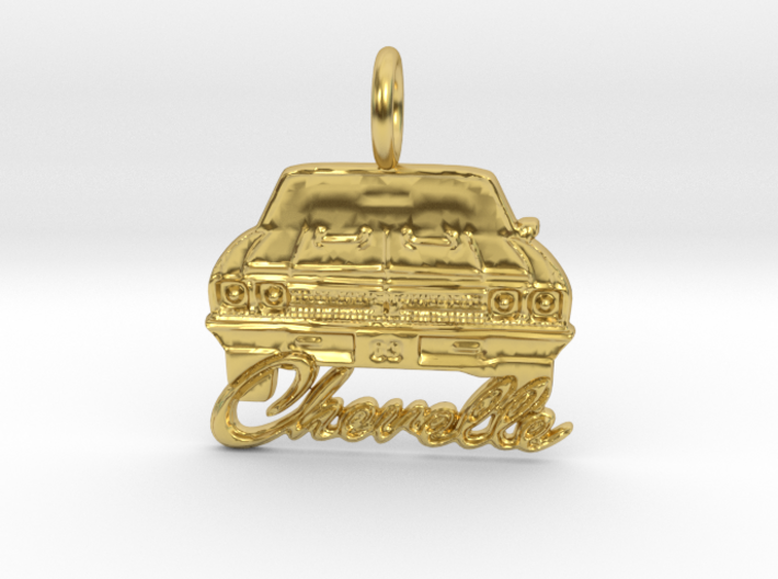 1969 Chevelle Pendant Silver or Brass 3d printed