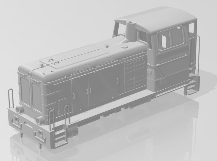 Diesellokomotive KHD V6M 436 R - Oberteil 3d printed Oberteil und Unteil mit Griffstangen