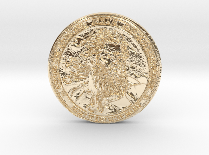 Zeus' Lightning Bolt coin 3d printed