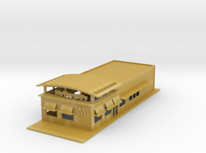 Mc Donalds Food Store Z scale 3d printed 