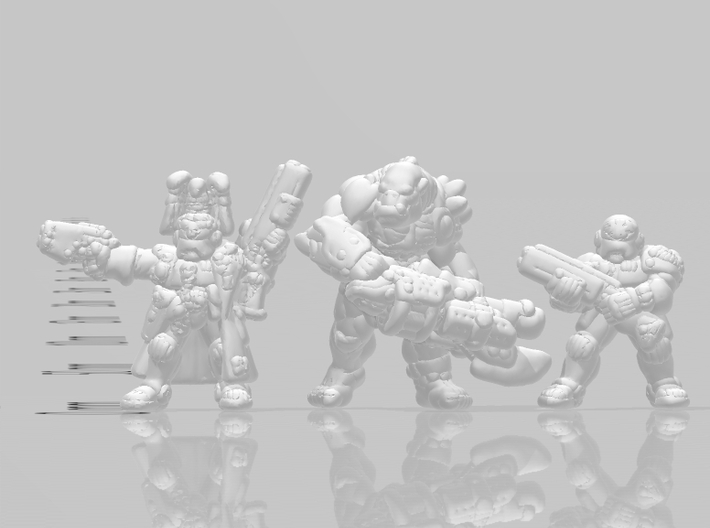 Black Space Orks 6mm set infantry miniature model 3d printed 