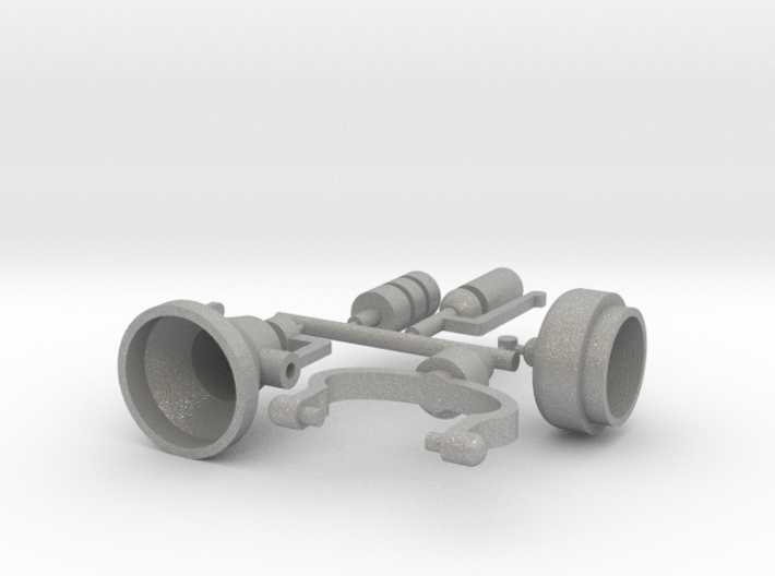 1:22.5 G-scale Bell, Whistles, Safety Valve, Cap 3d printed