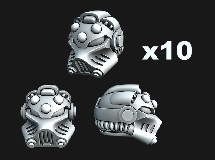 10x HH Exterminator Helmets (2023 Multipart Kit) 3d printed